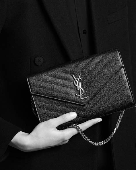 pinterest ysl wallet on chain|saint laurent monogram chain wallet.